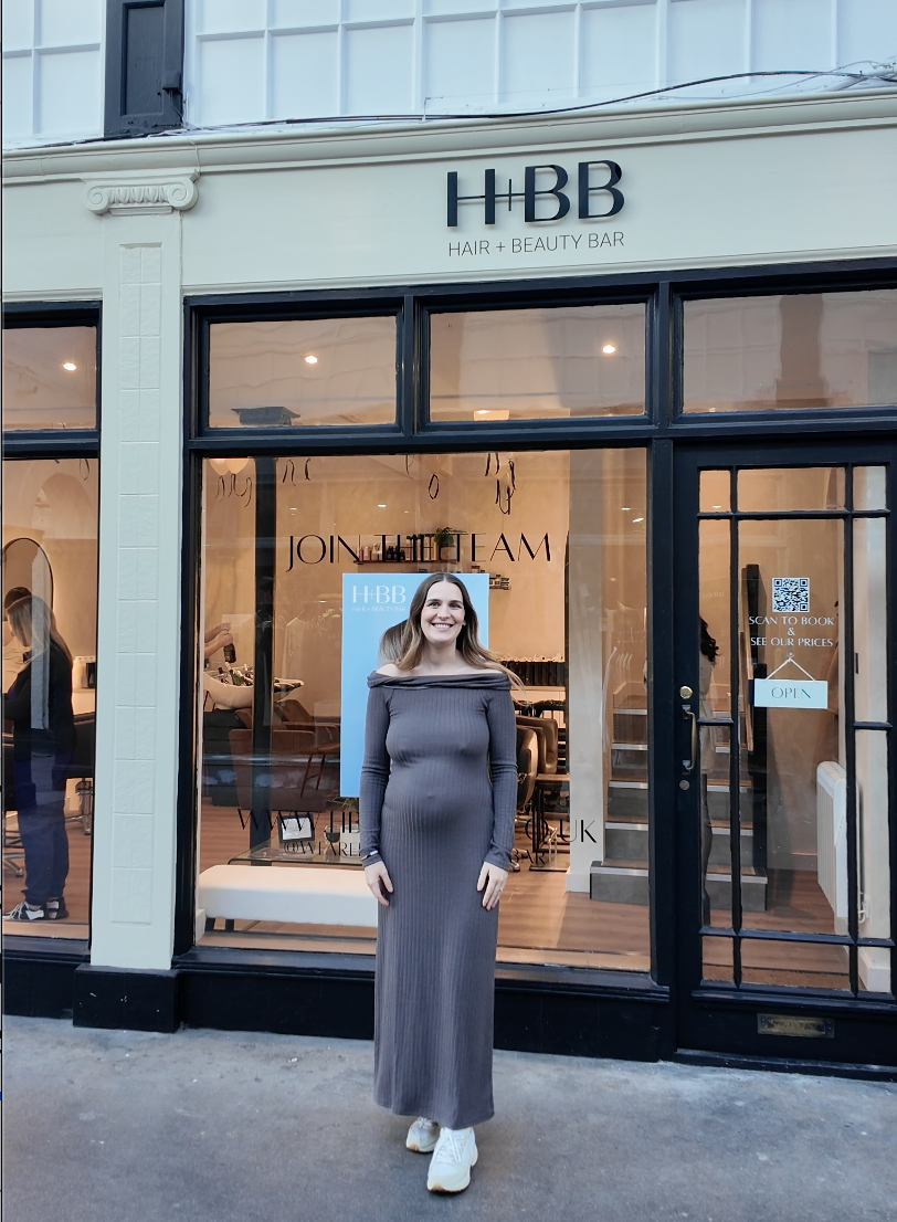 Amy Halls outside H+BB Hair and Beauty Bar in Hitchin